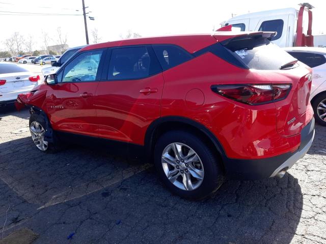 3GNKBCRS2MS504189 - 2021 CHEVROLET BLAZER 2LT RED photo 2