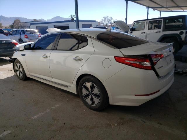 KNAGM4AD6C5020043 - 2012 KIA OPTIMA HYB WHITE photo 2