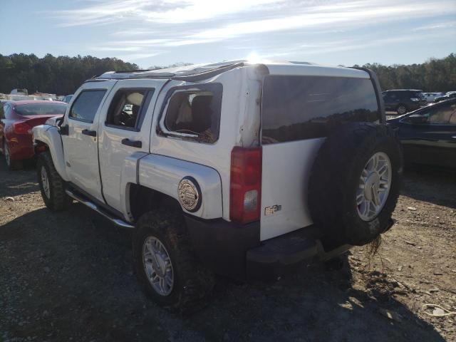 5GTEN13E988113083 - 2008 HUMMER H3 WHITE photo 3