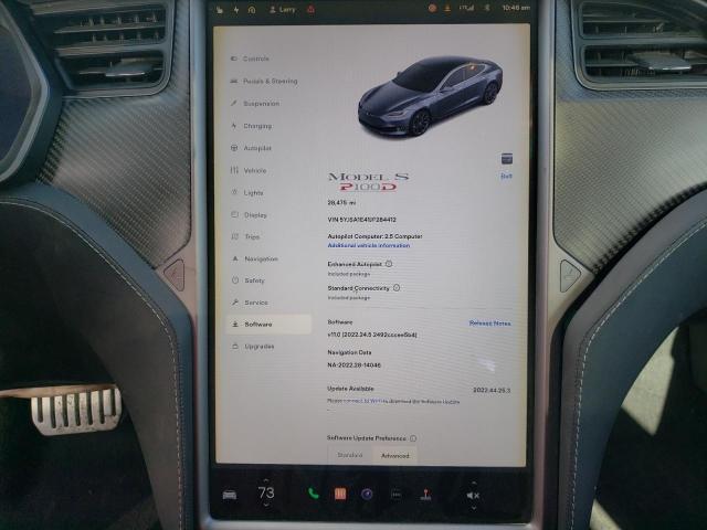 5YJSA1E41JF284412 - 2018 TESLA MODEL S Մոխրագույն լուսանկար 9