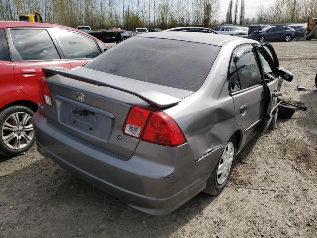 1HGES16385L003131 - 2005 HONDA CIVIC DX V SILVER photo 4