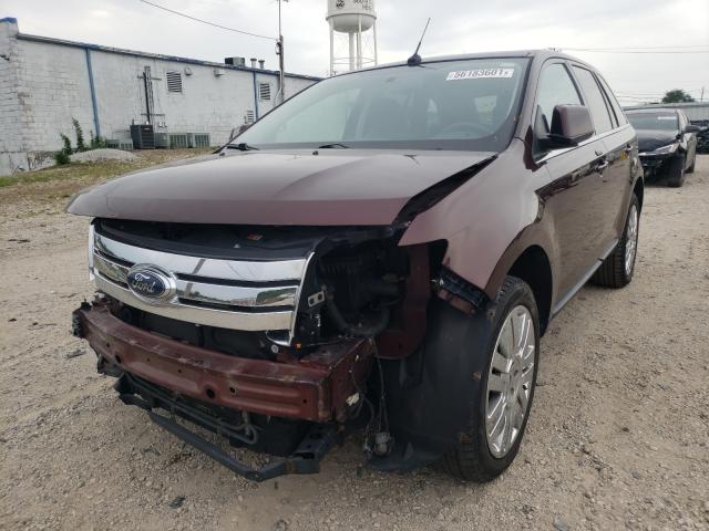 2FMDK3KC2ABA52603 - 2010 FORD EDGE LIMIT MAROON photo 2