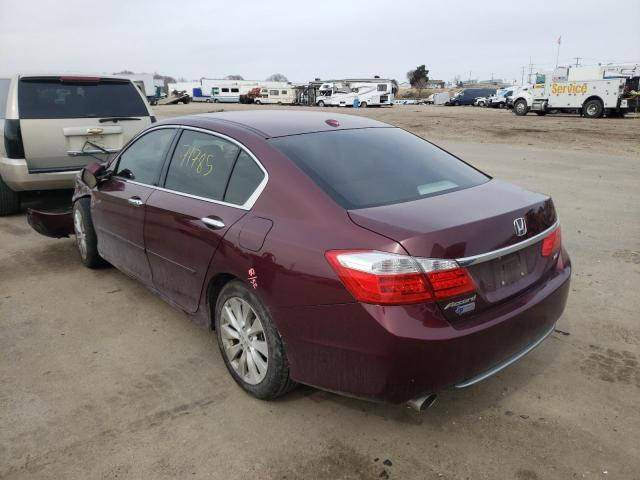 1HGCR3F80EA039790 - 2014 HONDA ACCORD EXL BURGUNDY photo 3