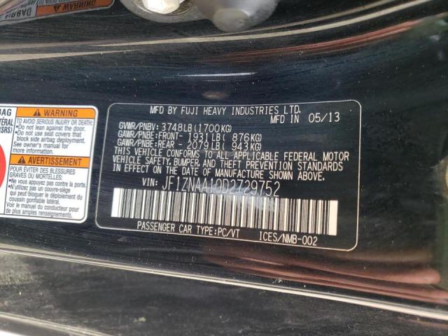 JF1ZNAA10D2****** - 2013 TOYOTA SCION FR-S BLACK photo 10