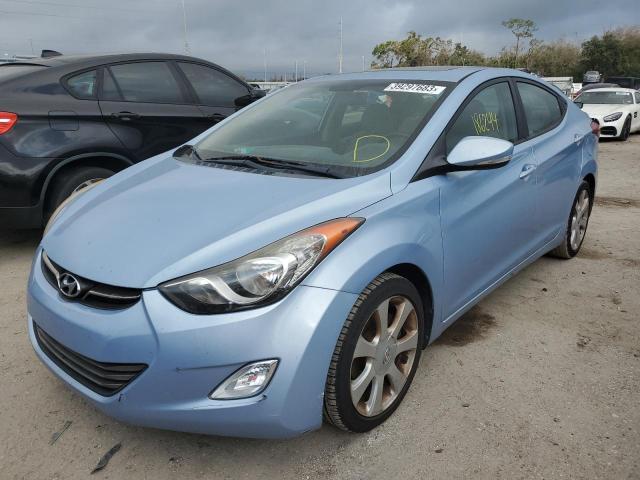 KMHDH4AE8BU143362 - 2011 HYUNDAI ELANTRA GL BLUE photo 1