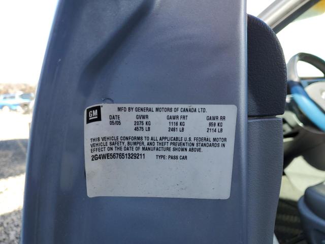 2G4WE567651329211 - 2005 BUICK LACROSSE C SILVER photo 12