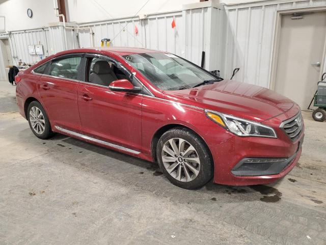 5NPE34AF3FH245586 - 2015 HYUNDAI SONATA SPO RED photo 4