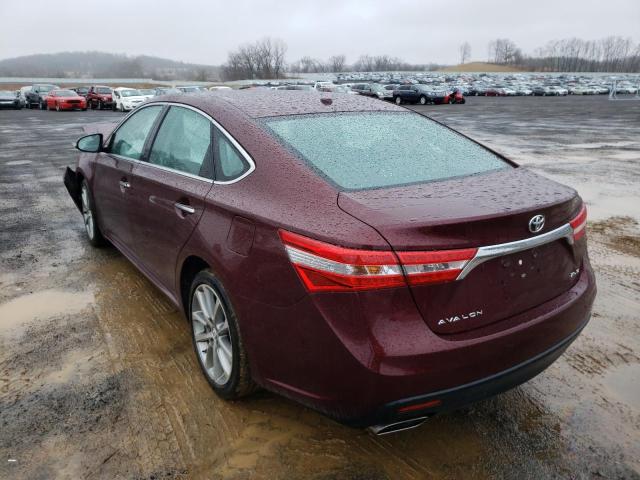 4T1BK1EBXFU167787 - 2015 TOYOTA AVALON XLE MAROON photo 3