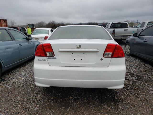 2HGES16345H608776 - 2005 HONDA CIVIC DX V WHITE photo 6