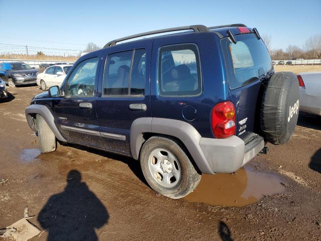 1J4GL48K64W175594 - 2004 JEEP LIBERTY SP BLUE photo 2