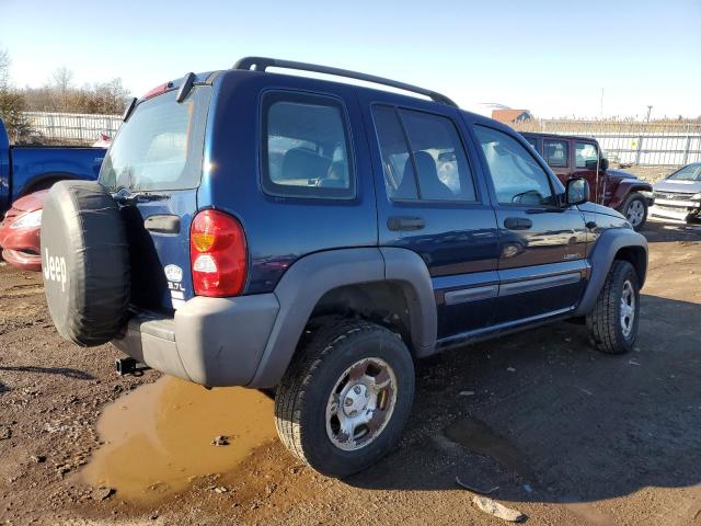 1J4GL48K64W175594 - 2004 JEEP LIBERTY SP BLUE photo 3