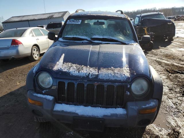 1J4GL48K64W175594 - 2004 JEEP LIBERTY SP BLUE photo 5