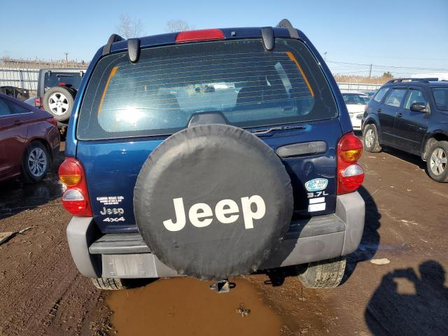 1J4GL48K64W175594 - 2004 JEEP LIBERTY SP BLUE photo 6