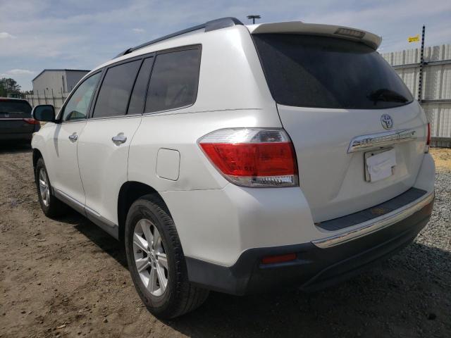 5TDZK3EH6BS033425 - 2011 TOYOTA HIGHLANDER WHITE photo 3