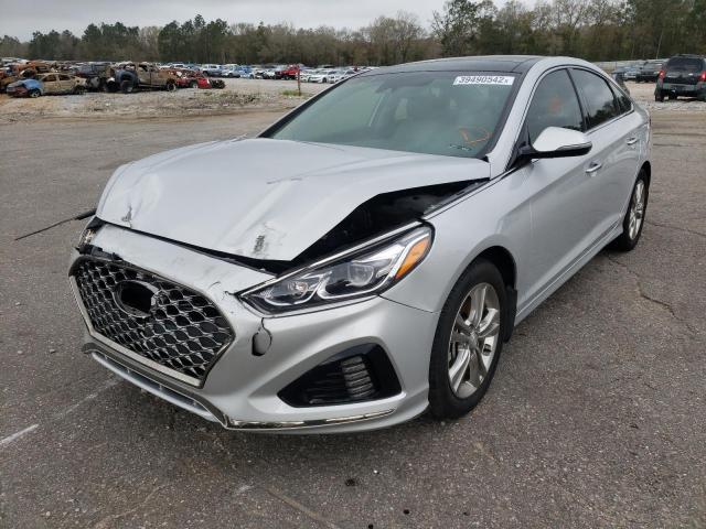 5NPE34AF4KH810017 - 2019 HYUNDAI SONATA LIM SILVER photo 2