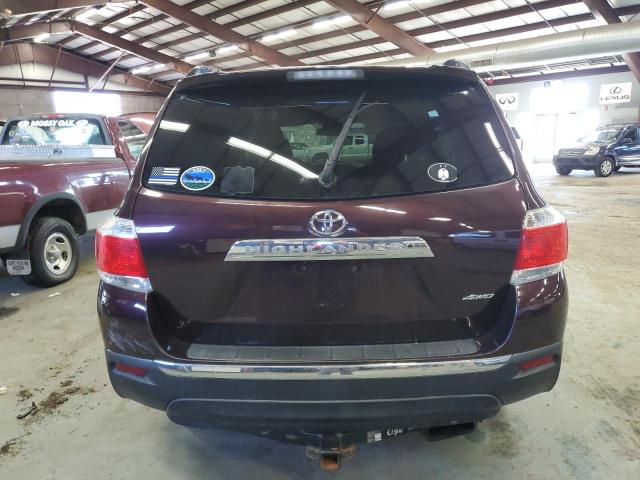 5TDBK3EH9CS111439 - 2012 TOYOTA HIGHLANDER Бордовый фото 6
