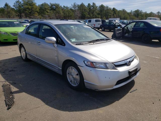 JHMFA36218S021634 - 2008 HONDA CIVIC HYBR SILVER photo 1