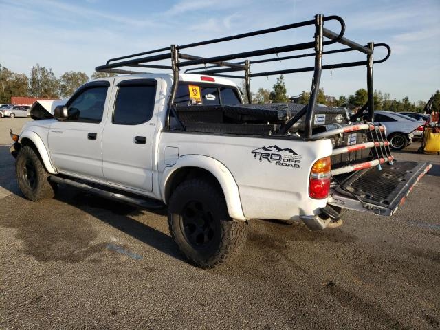 5TEGN92N62Z009494 - 2002 TOYOTA TACOMA DOU WHITE photo 2