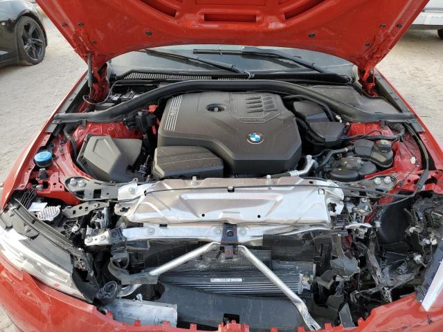 3MW5R1J05M8B63865 - 2021 BMW 330I RED photo 11