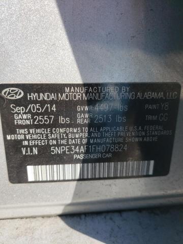 5NPE34AF1FH078824 - 2015 HYUNDAI SONATA SPO SILVER photo 12