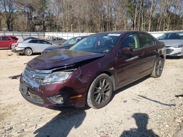 3FAHP0HA8BR298799 - 2011 FORD FUSION SE BURGUNDY photo 2