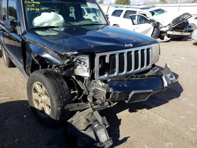 1J8HH48P87C632377 - 2007 JEEP COMMANDER შავი ფოტო 9