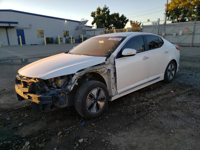 KNAGM4AD1D5053419 - 2013 KIA OPTIMA HYB WHITE photo 1