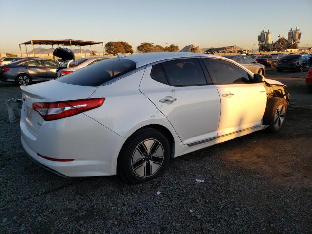 KNAGM4AD1D5053419 - 2013 KIA OPTIMA HYB WHITE photo 3