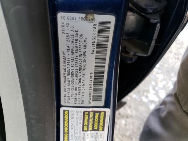 WVWRH63B94P241875 - 2004 VOLKSWAGEN PASSAT GLX Mavi foto 12