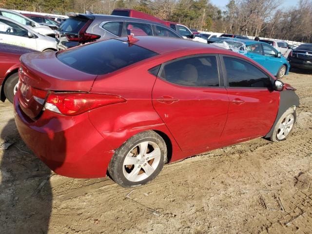 KMHDH4AE8BU133625 - 2011 HYUNDAI ELANTRA GL RED photo 3