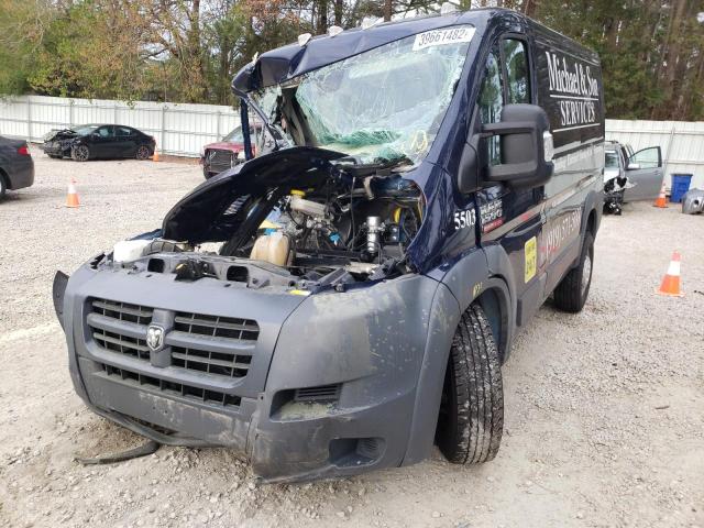 3C6TRVNG9JE150324 - 2018 RAM PROMASTER BLUE photo 2