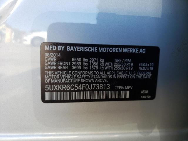 5UXKR6C54F0J73813 - 2015 BMW X5 XDRIVE5 SILVER photo 12