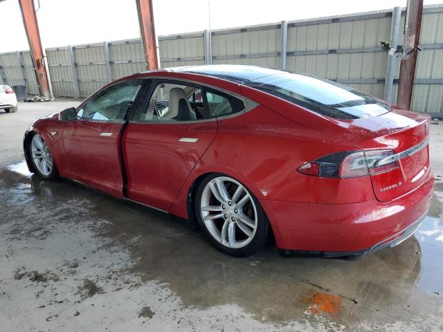 5YJSA1H17FF092629 - 2015 TESLA MODEL S 85 RED photo 2