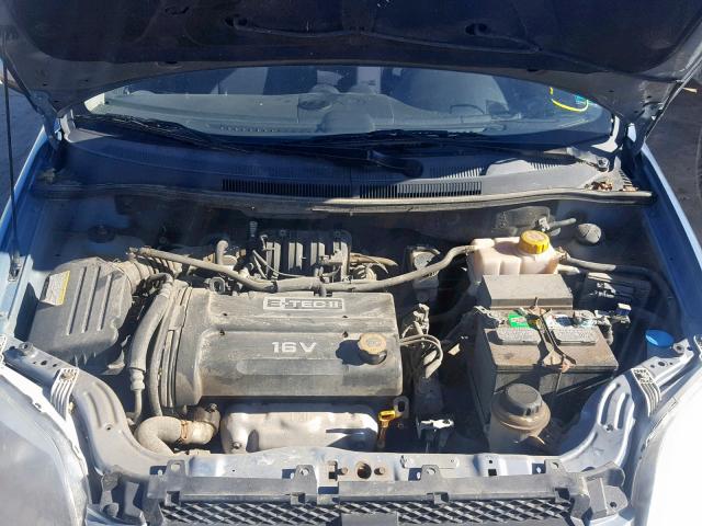 KL1TD566X7B115656 - 2007 CHEVROLET AVEO BASE BLUE photo 7
