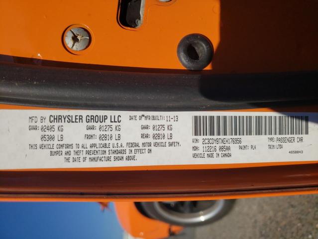 2C3CDYBTXEH176956 - 2014 DODGE CHALLENGER ORANGE photo 13