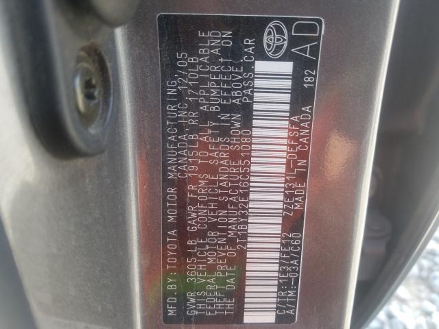 2T1BY32E16C551080 - 2006 TOYOTA COROLLA XR 灰色 照片 10