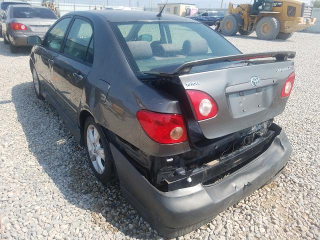 2T1BY32E16C551080 - 2006 TOYOTA COROLLA XR GRAY photo 3