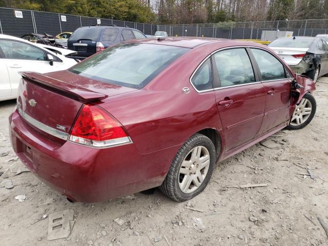 2G1WC57M391199398 - 2009 CHEVROLET IMPALA 2LT RED photo 3