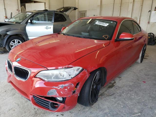 WBA1F5C56EV255430 - 2014 BMW 228 I RED photo 2