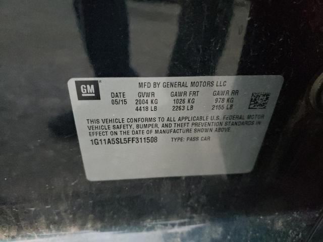 1G11A5SL5FF311508 - 2015 CHEVROLET MALIBU LS BLACK photo 10