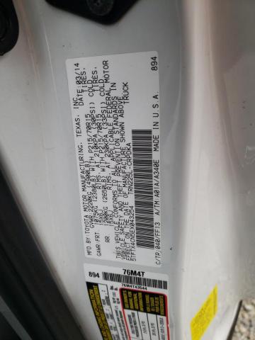 5TFTX4CN5EX043254 - 2014 TOYOTA TACOMA ACC თეთრი ფოტო 12