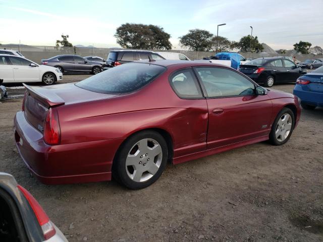 2G1WL16C979349319 - 2007 CHEVROLET MONTE CARL RED photo 3