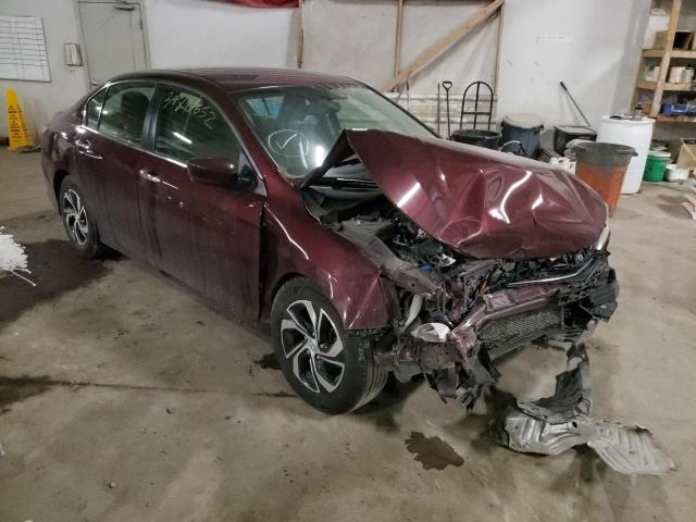 1HGCR2F36GA150037 - 2016 HONDA ACCORD LX BURGUNDY photo 1