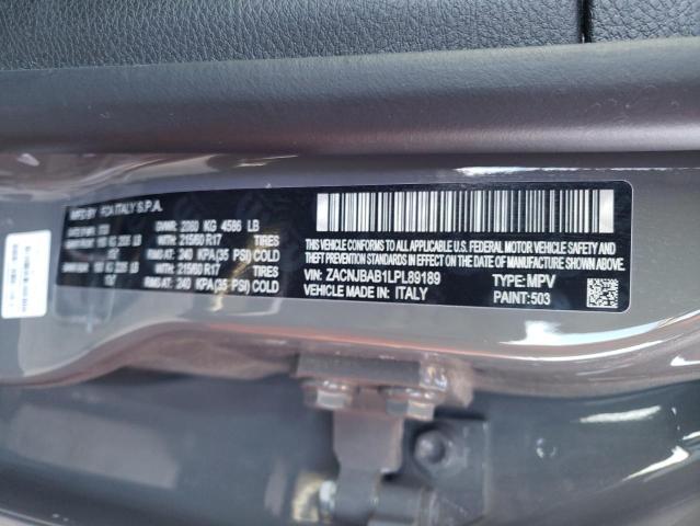 ZACNJBAB1LPL89189 - 2020 JEEP RENEGADE S GRAY photo 12