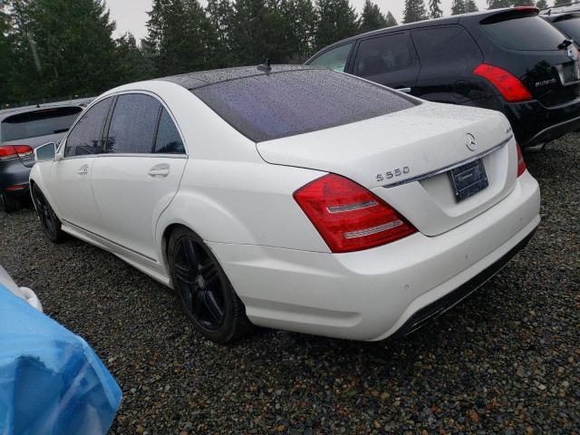 WDDNG9EB7DA527300 - 2013 MERCEDES-BENZ S 550 4MAT WHITE photo 2