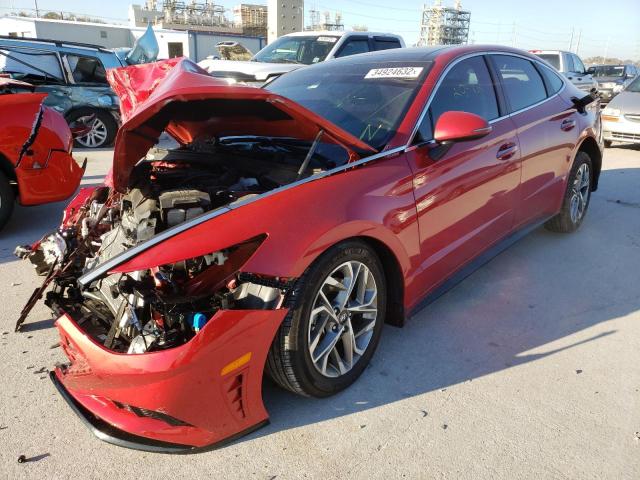 5NPEF4JA4MH076607 - 2021 HYUNDAI SONATA SEL RED photo 2