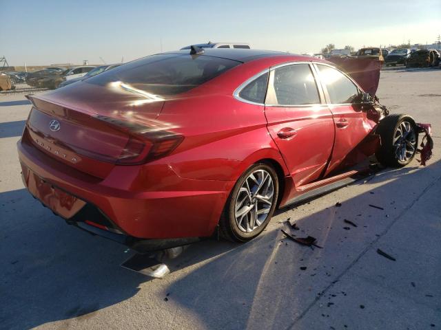 5NPEF4JA4MH076607 - 2021 HYUNDAI SONATA SEL RED photo 4