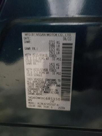 5N1AR2MM3FC685150 - 2015 NISSAN PATHFINDER GRAY photo 13