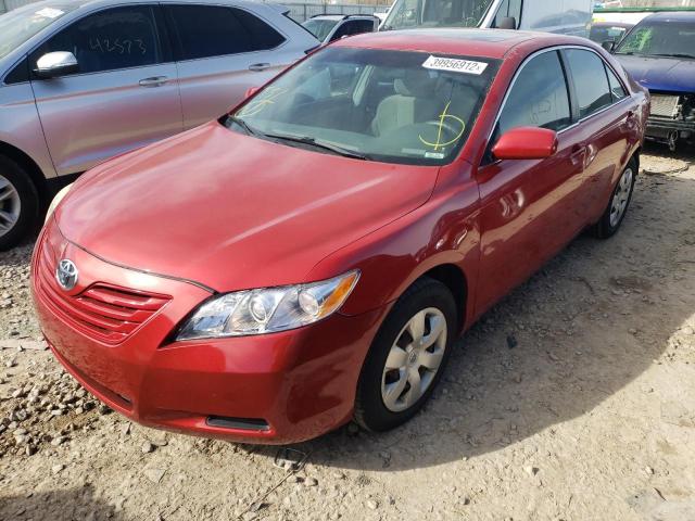 4T4BE46K98R041095 - 2008 TOYOTA CAMRY CE RED photo 2