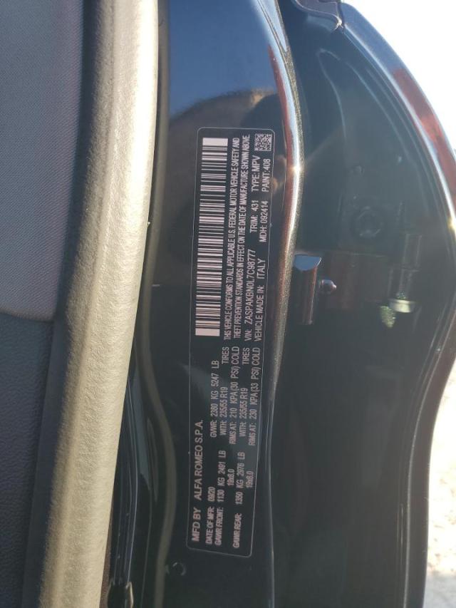 ZASPAKBN0L7C98777 - 2020 ALFA ROMEO STELVIO TI BLACK photo 10